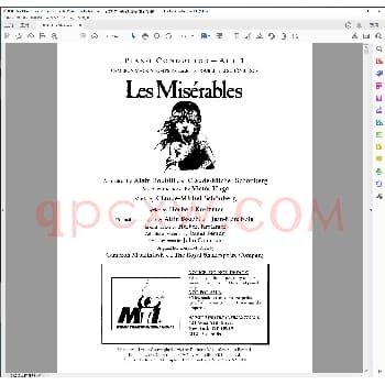 悲惨世界两幕音乐剧钢琴指挥总谱_钢琴曲谱教程电子书