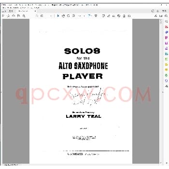 中音萨克斯演奏者独奏曲集(附钢琴伴奏)_钢琴曲谱教程电子书