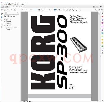 KORG SP300数码钢琴_钢琴曲谱教程电子书