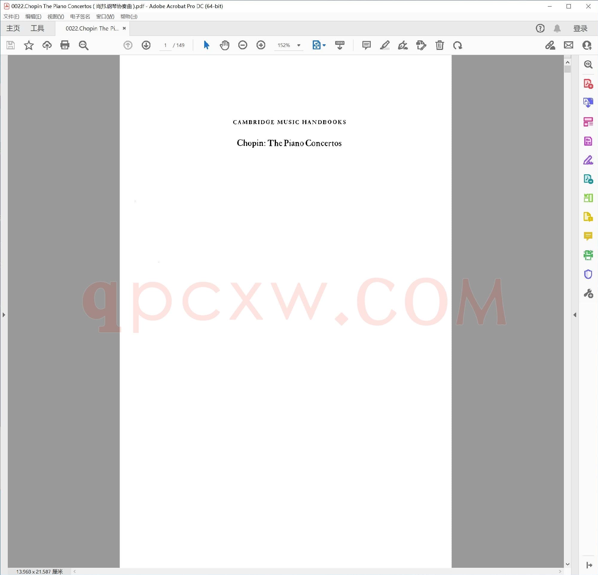 英文原版钢琴曲谱电子书 | 肖邦钢琴协奏曲.PDF|4.41 MB|电子版下载