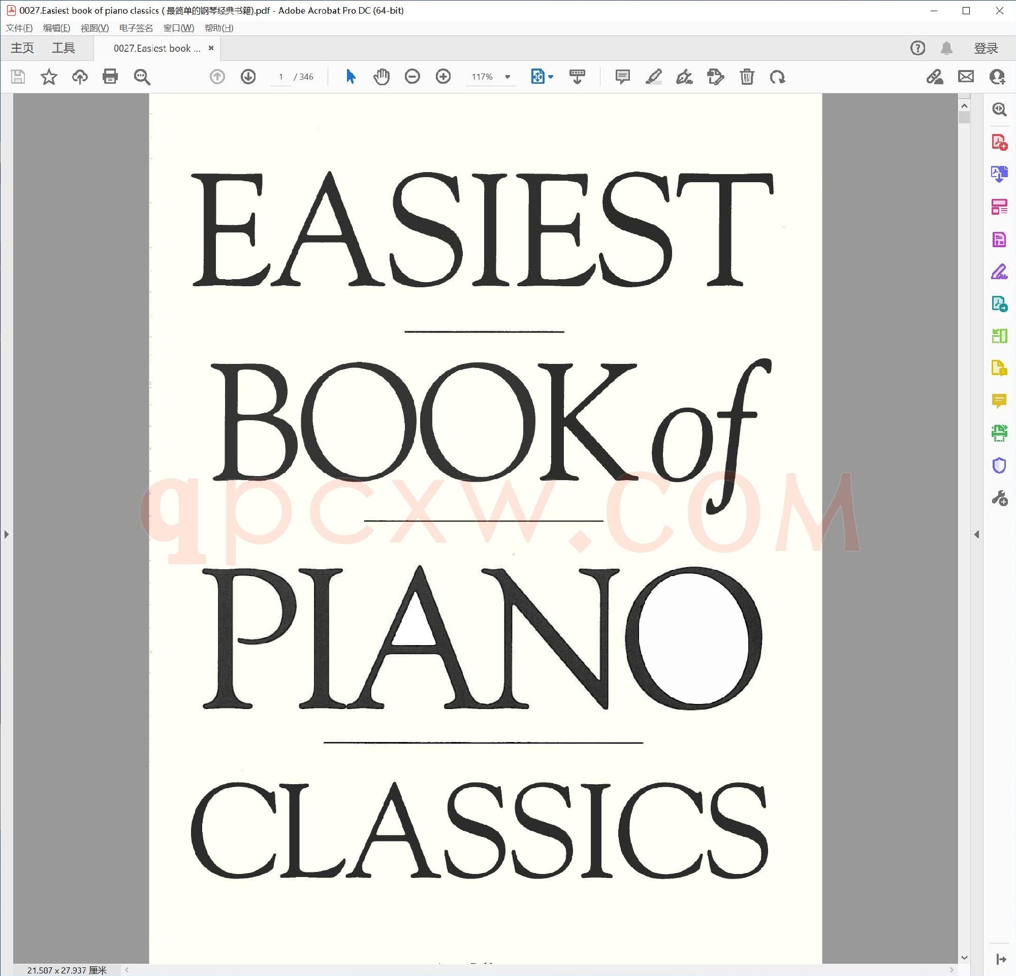 英文原版钢琴曲谱电子书 | 最简单的钢琴经典名曲集.PDF|28.13 MB|电子版下载
