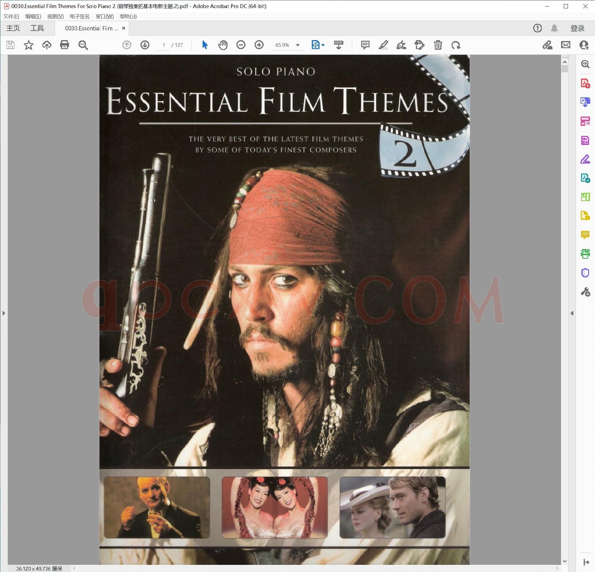 英文原版钢琴曲谱电子书 | 必备电影主题独奏钢琴曲集第二册.PDF|24.03 MB|电子版下载