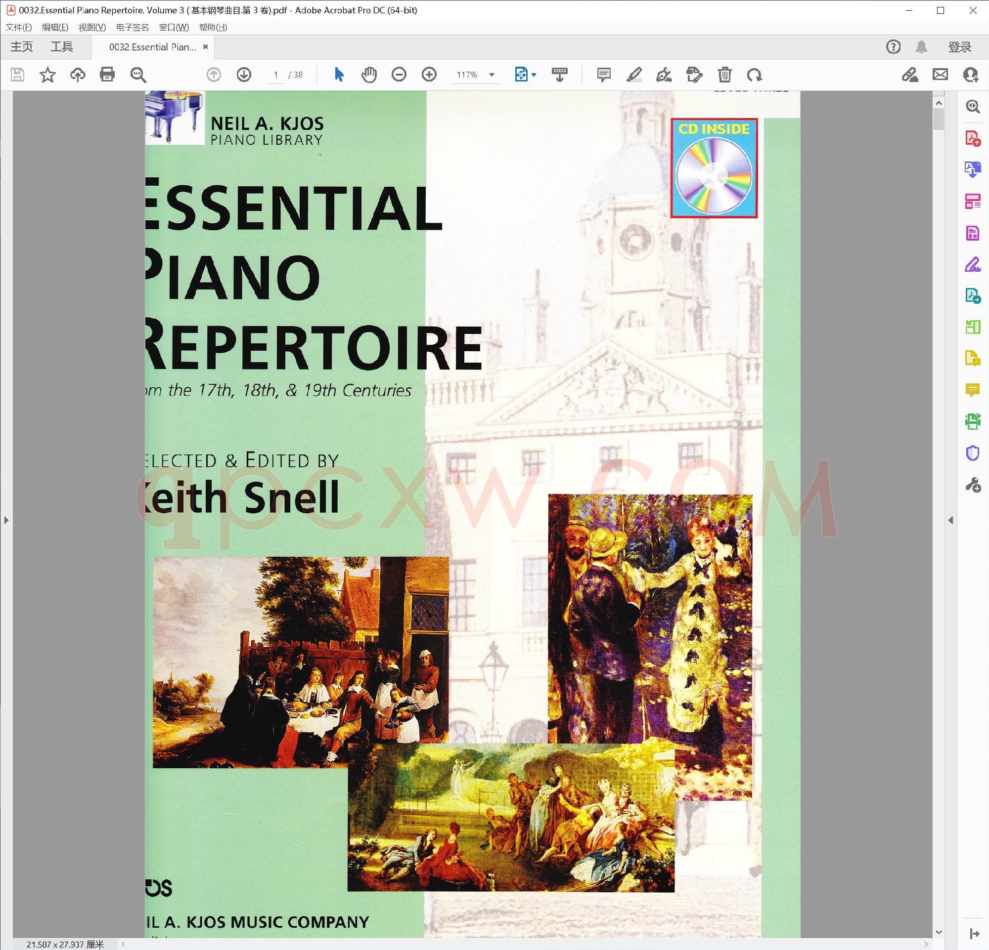 英文原版钢琴曲谱电子书 | 必备钢琴曲库第三册.PDF|32.11 MB|电子版下载