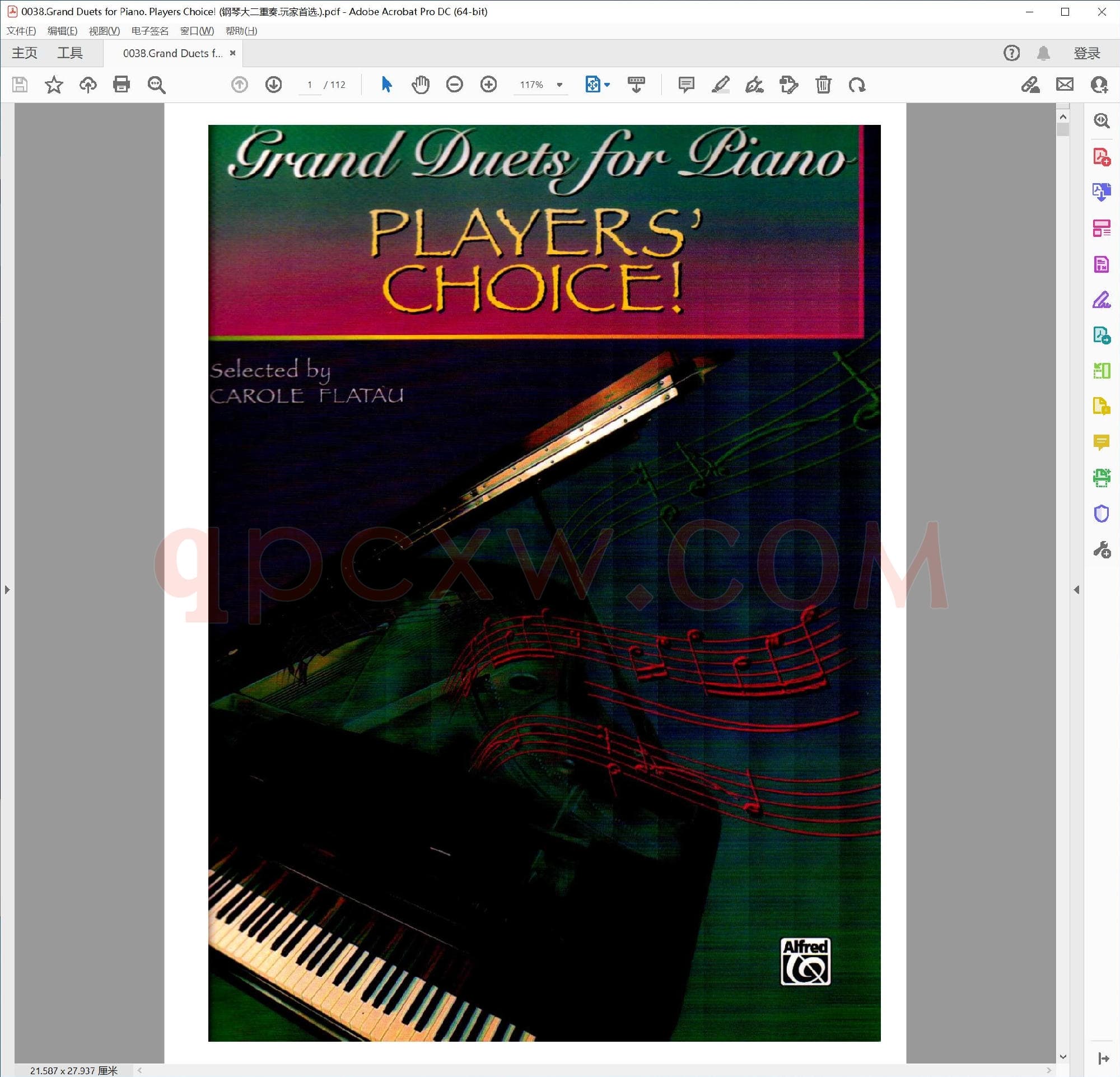 英文原版钢琴曲谱电子书 | 钢琴二重奏演奏者之选.PDF|32.93 MB|电子版下载