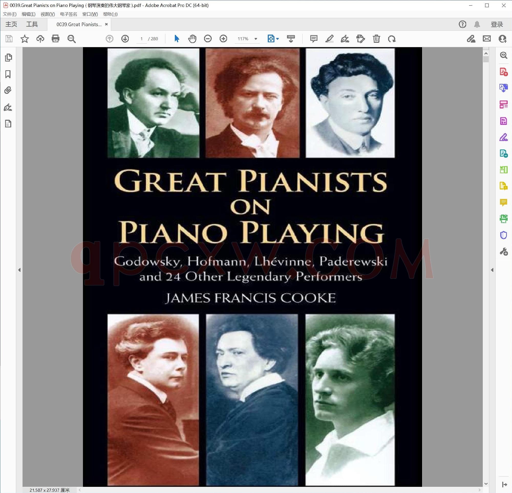 英文原版钢琴曲谱电子书 | 钢琴演奏大师谈钢琴演奏.PDF|2.62 MB|电子版下载