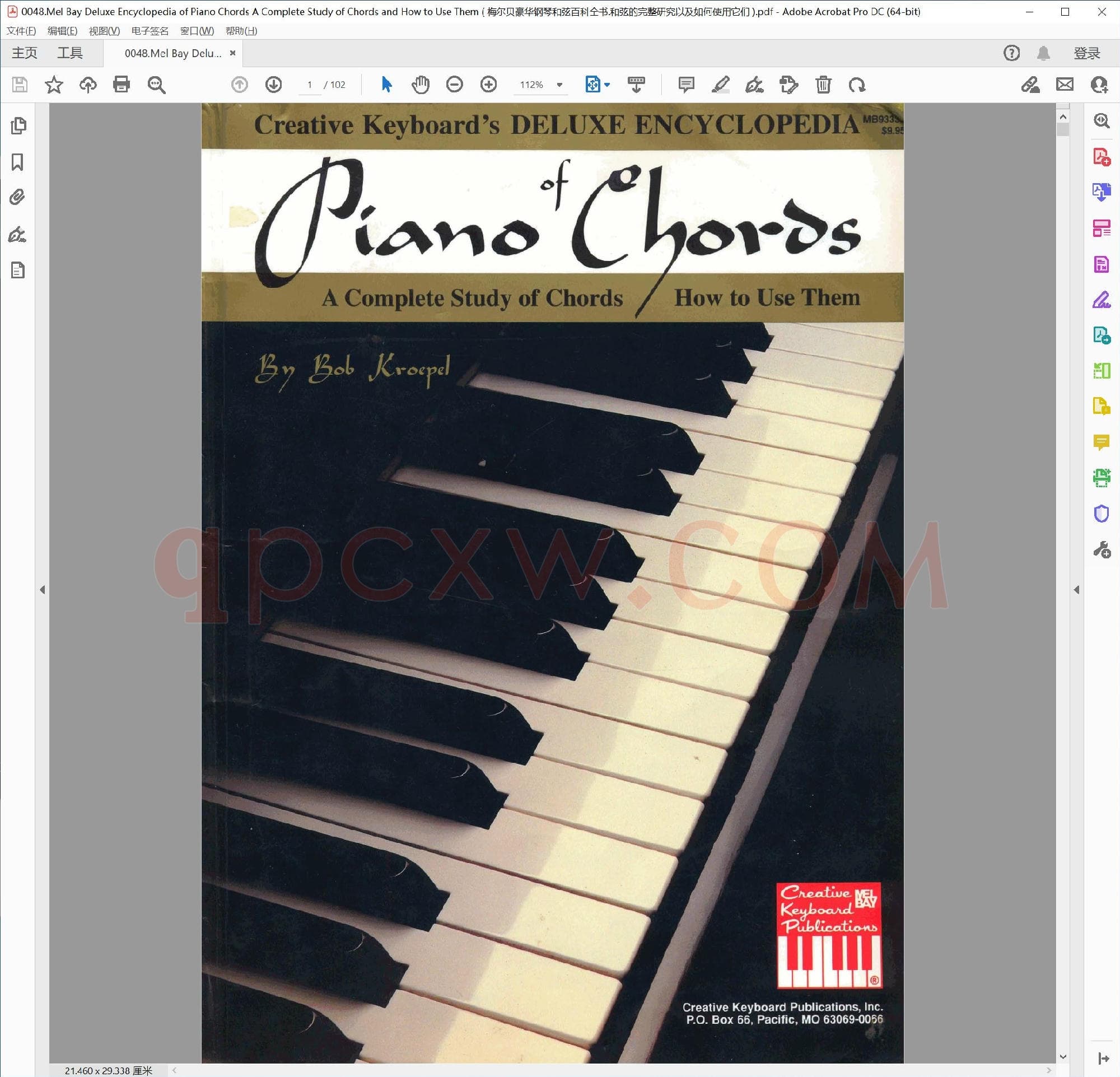 英文原版钢琴曲谱电子书 | 梅尔贝《钢琴和弦大全百科全书》和弦及其用法完全研究.PDF|3.33 MB|电子版下载