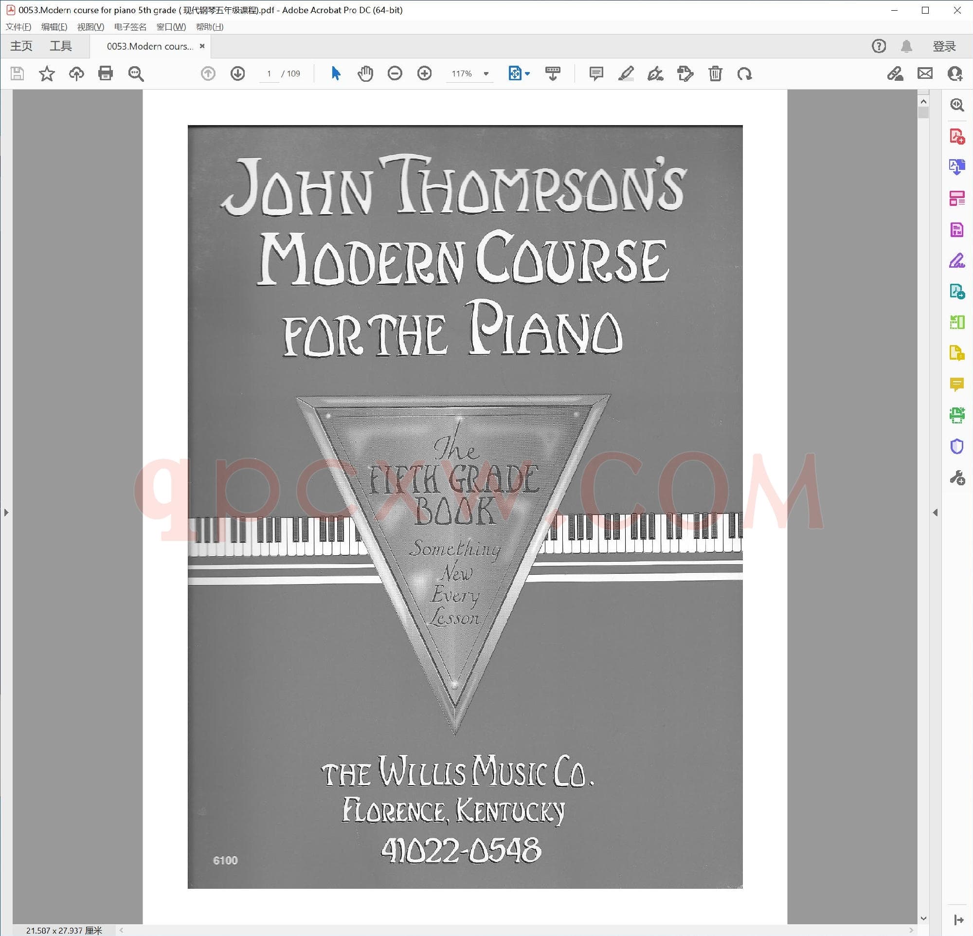 英文原版钢琴教程电子书 | 现代钢琴教程第五级.PDF|57.56 MB|电子版下载