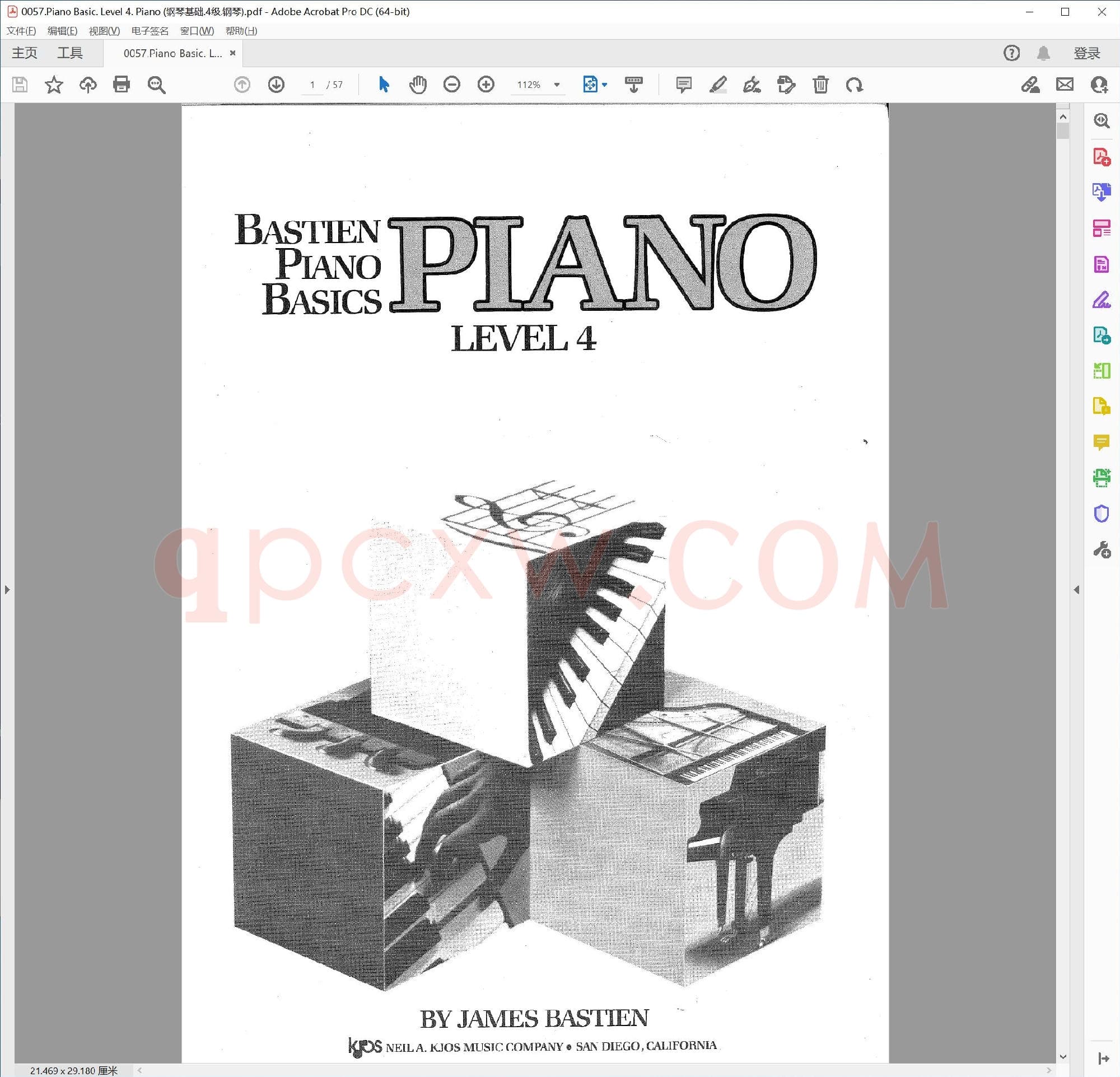 英文原版钢琴曲谱电子书 | 钢琴基础第四级钢琴.PDF|12.11 MB|电子版下载