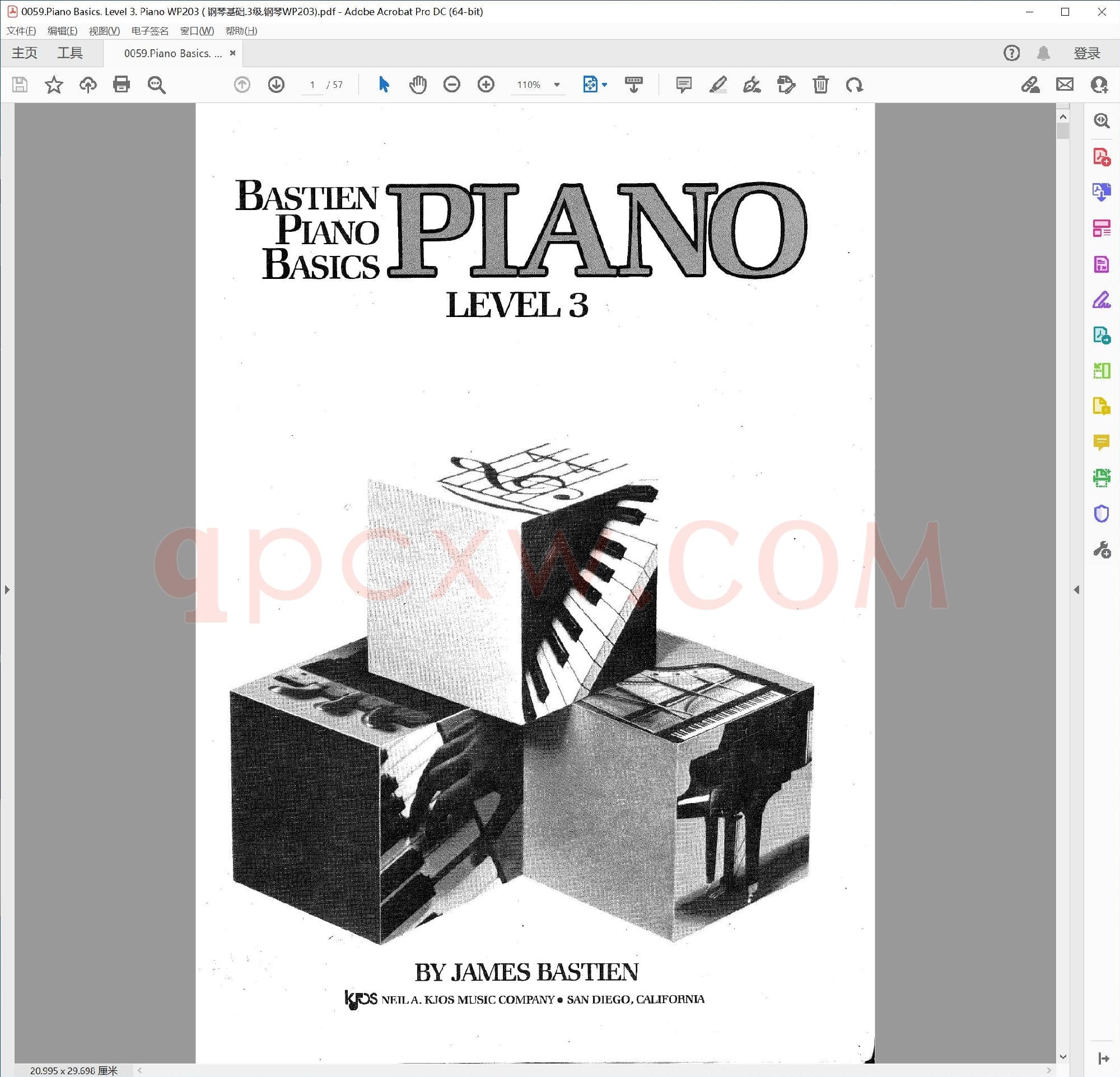 英文原版钢琴曲谱电子书 | 钢琴基础第三级钢琴Wp203.PDF|12.94 MB|电子版下载