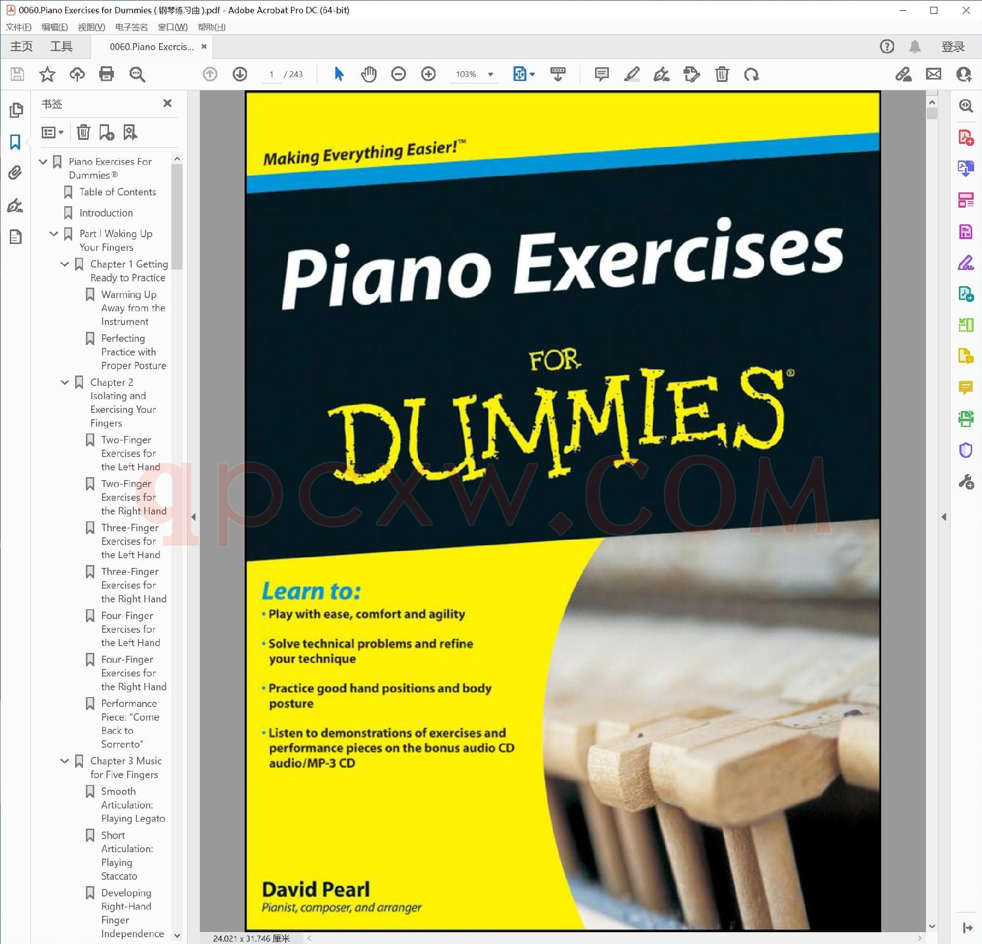 英文原版钢琴曲谱电子书 | 钢琴练习达人傻瓜书.PDF|21.27 MB|电子版下载