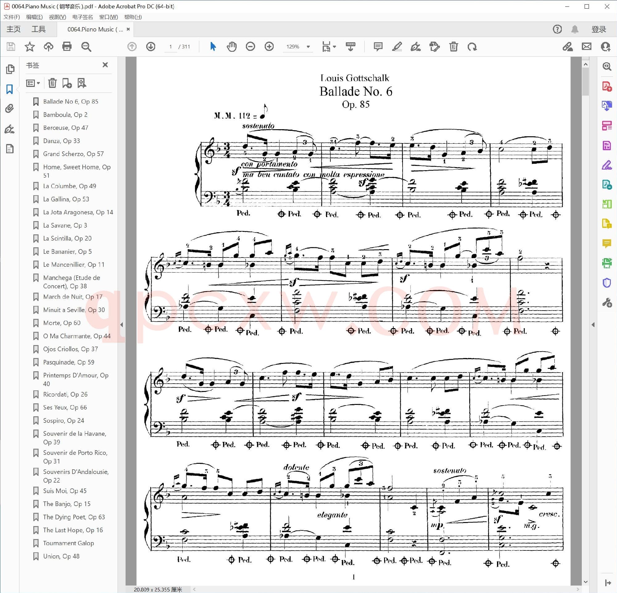 英文原版钢琴曲谱电子书 | 钢琴音乐.PDF|15.43 MB|电子版下载