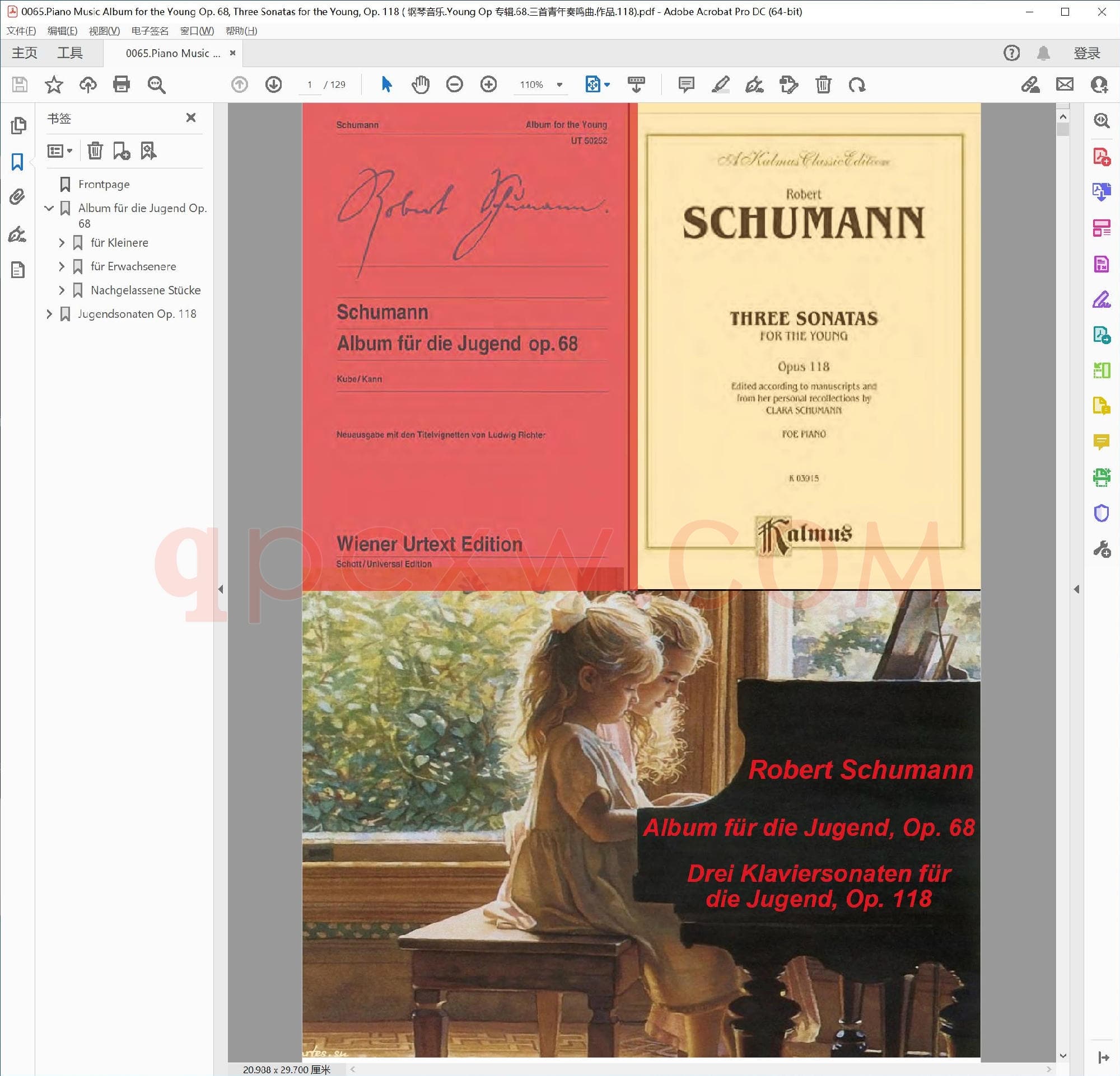 英文原版钢琴曲谱电子书 | 钢琴曲集《青少年曲集》作品68《三首青少年奏鸣曲》作品118.PDF|1.83 MB|电子版下载