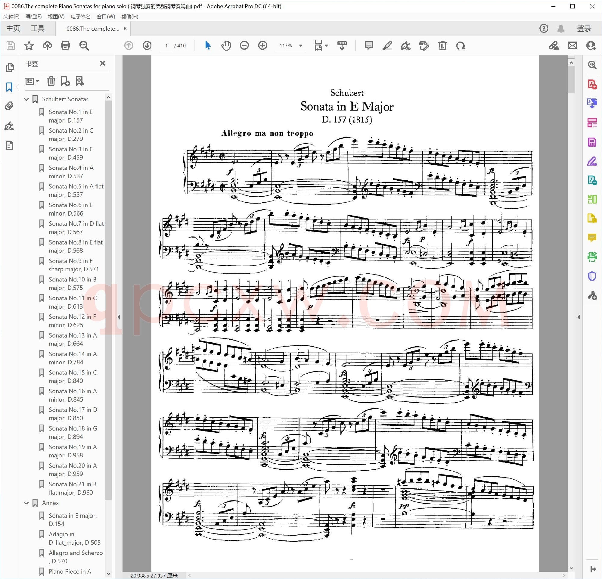 英文原版钢琴曲谱电子书 | 钢琴独奏奏鸣曲全集.PDF|17.77 MB|电子版下载