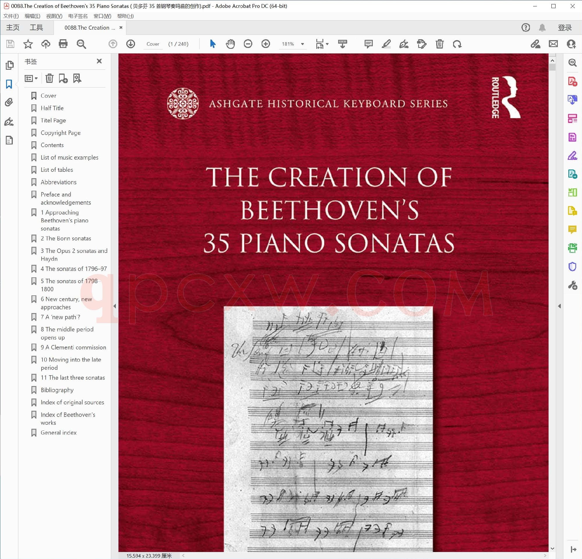 英文原版钢琴曲谱电子书 | 贝多芬35首钢琴奏鸣曲的创作历程.PDF|3.76 MB|电子版下载