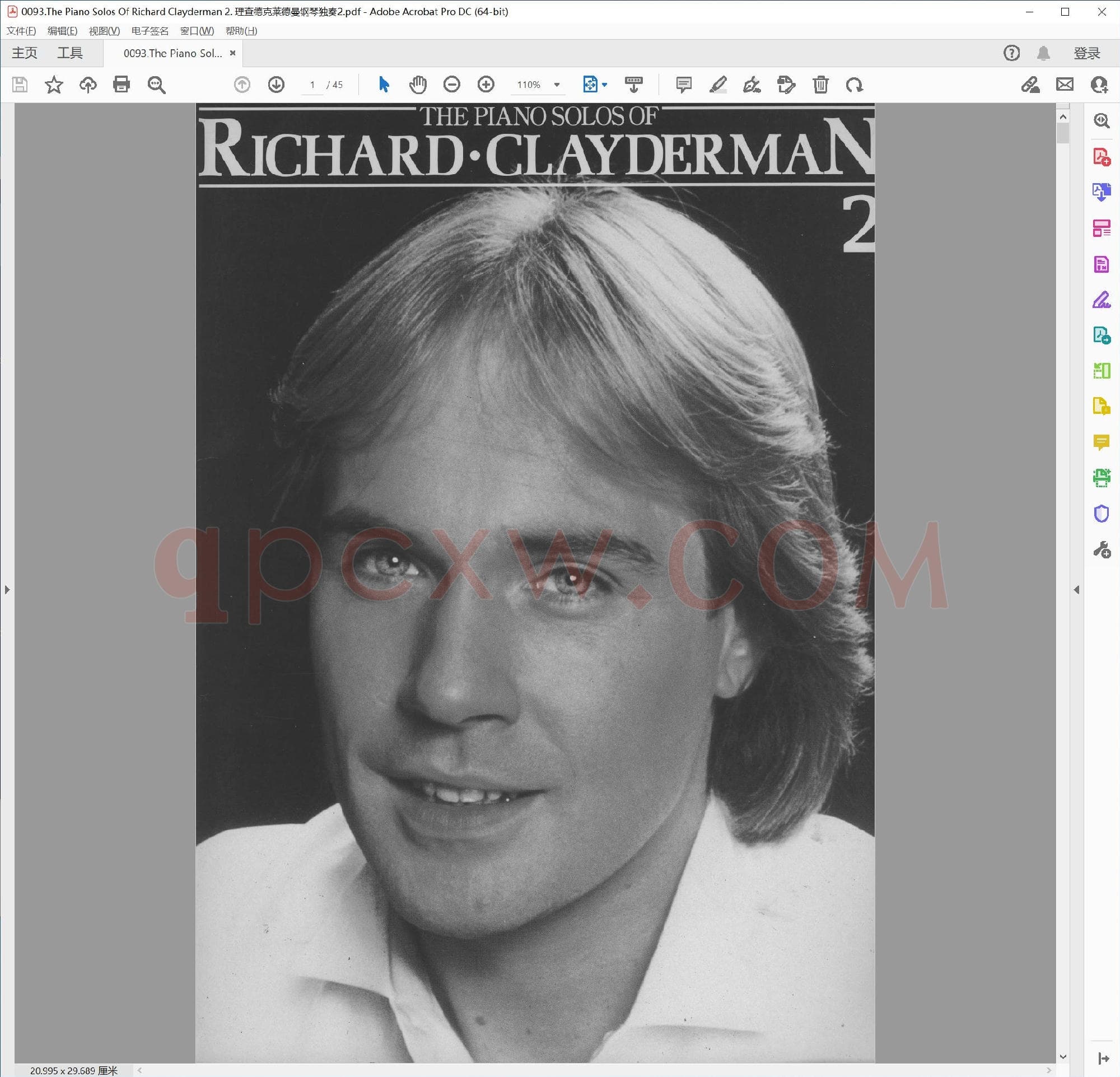 英文原版钢琴曲谱电子书 | 理查德克莱德曼钢琴独奏曲集2.PDF|3.48 MB|电子版下载
